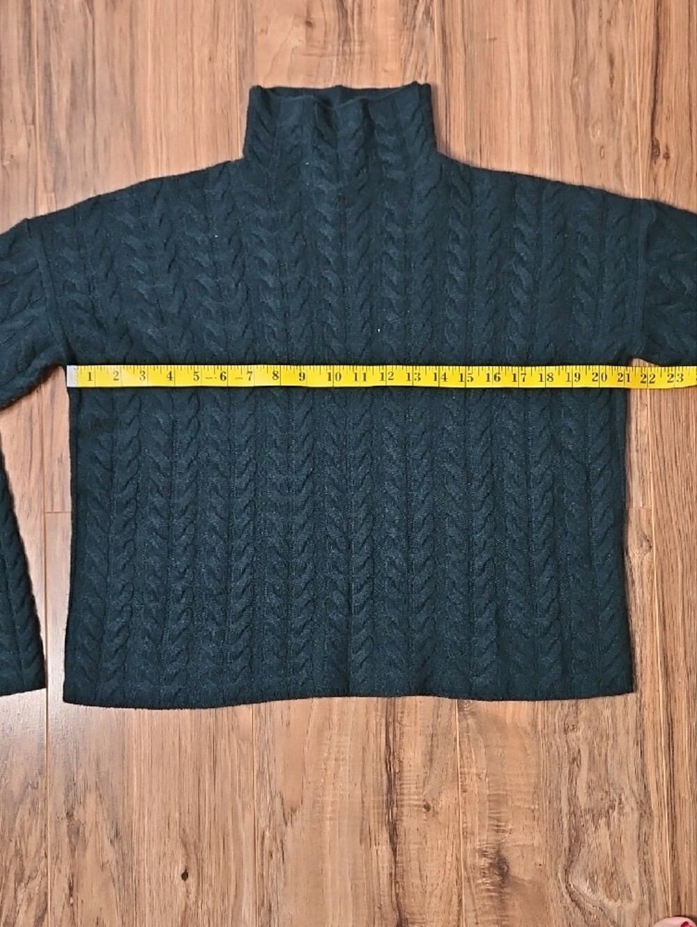 ANTONIO MELANI Chloe Cashmere Spruce Evergreen Cable Knit Sweater NWT Small - Picture 7 of 10